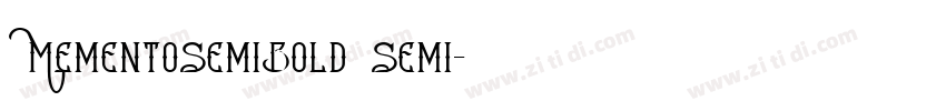 MementoSemiBold Semi字体转换